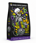Bones Coffee Bananas Foster banana rum vanilla flavored ground coffee 12 oz