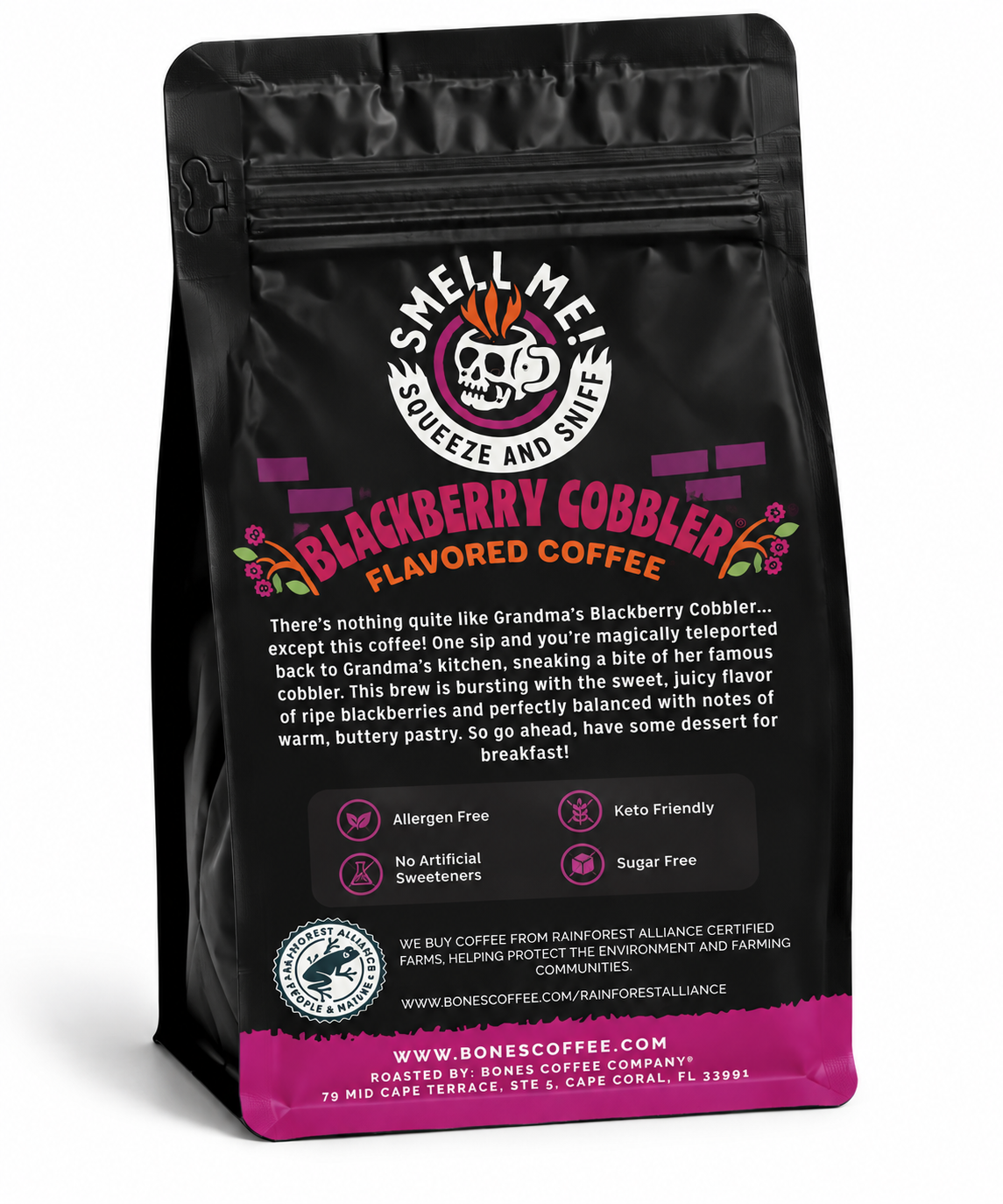 Back Blackberry Cobbler Flavored Ground Coffee – 12 oz