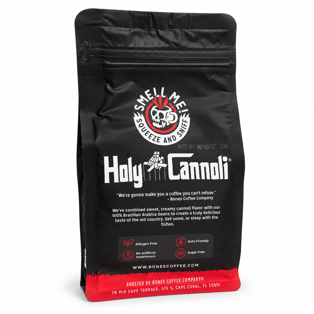 Back Holy Cannoli Ground Coffee 12 oz