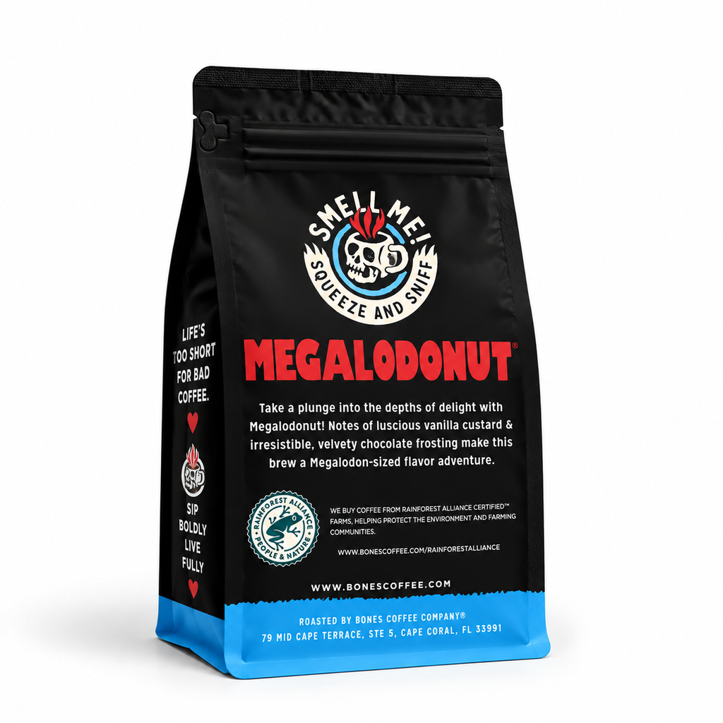 Back Megalodonut Boston Cream Donut Flavored Ground