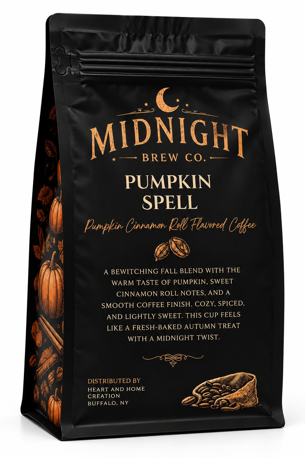 Back Midnight Brew Co. Pumpkin Spell Ground