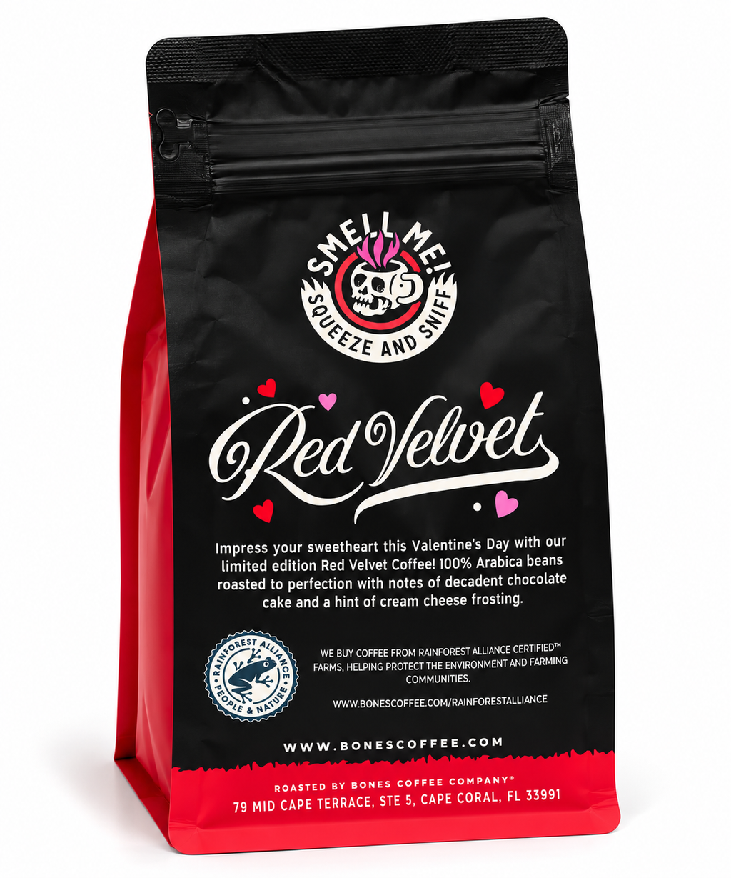 Back Red Velvet Flavored Whole Bean Coffee – 12 oz