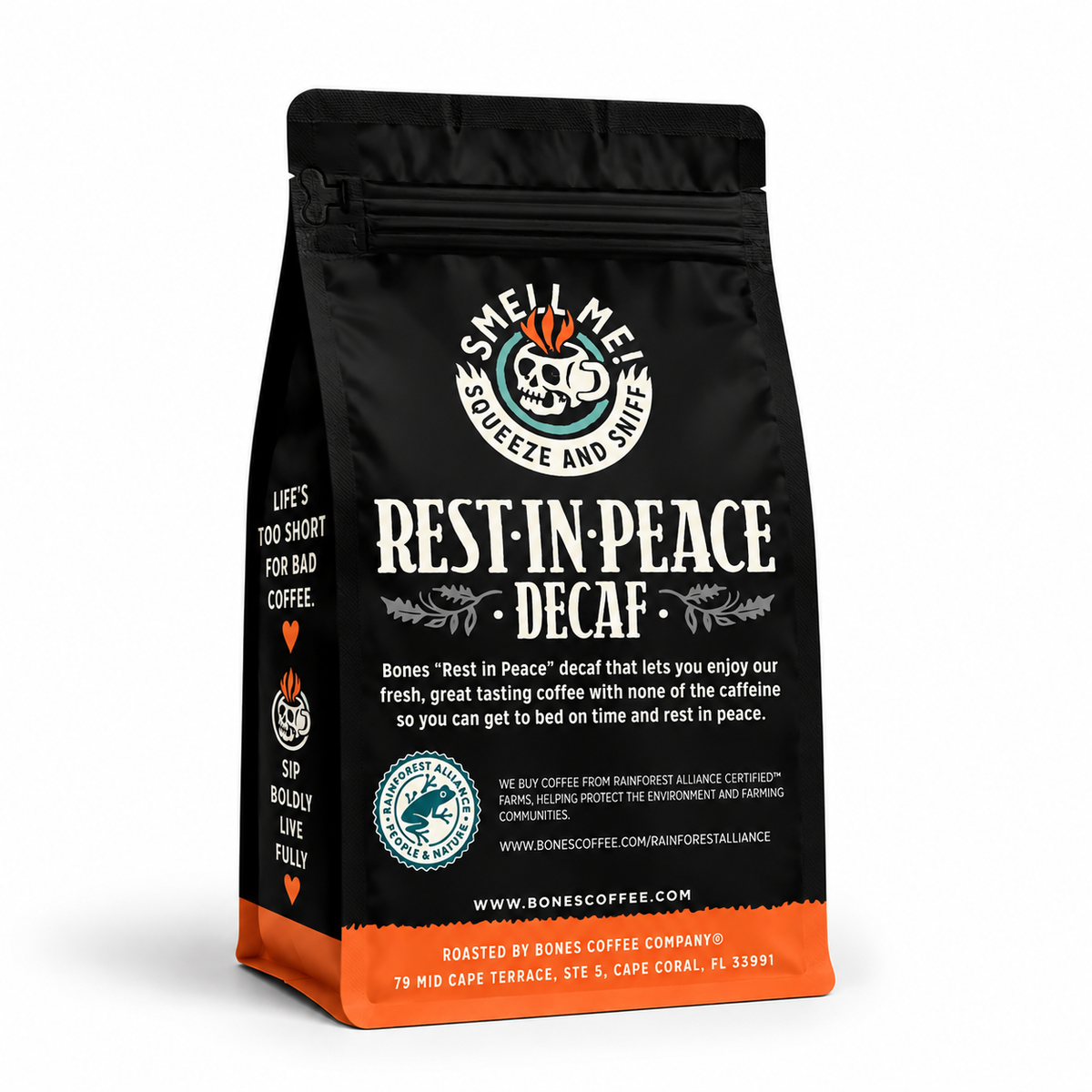 Back Rest In Peace Decaf Ground Coffee – Medium Roast 12 oz