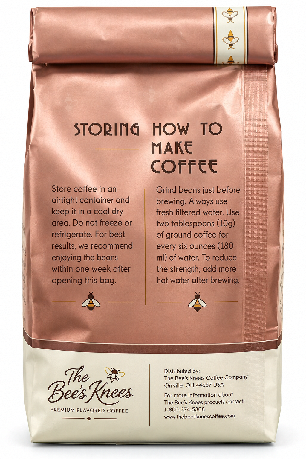 Back The Bee’s Knees Hazelnut Ground Coffee