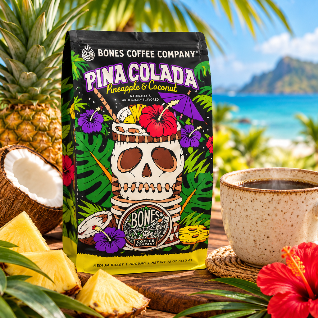 Lifestyle Bones Coffee Piña Colada Ground Coffee 12 oz