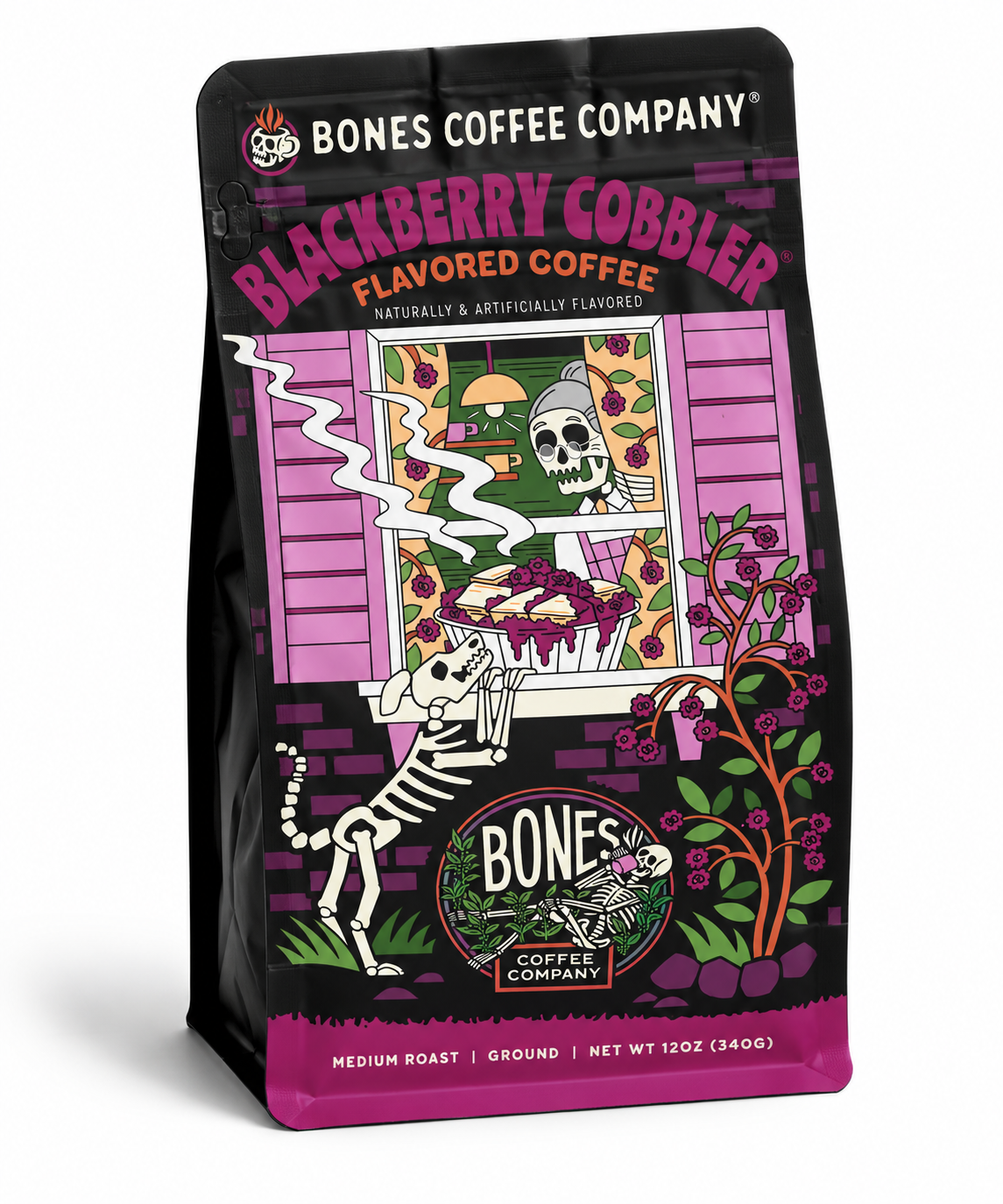 Front Blackberry Cobbler Flavored Ground Coffee – 12 oz