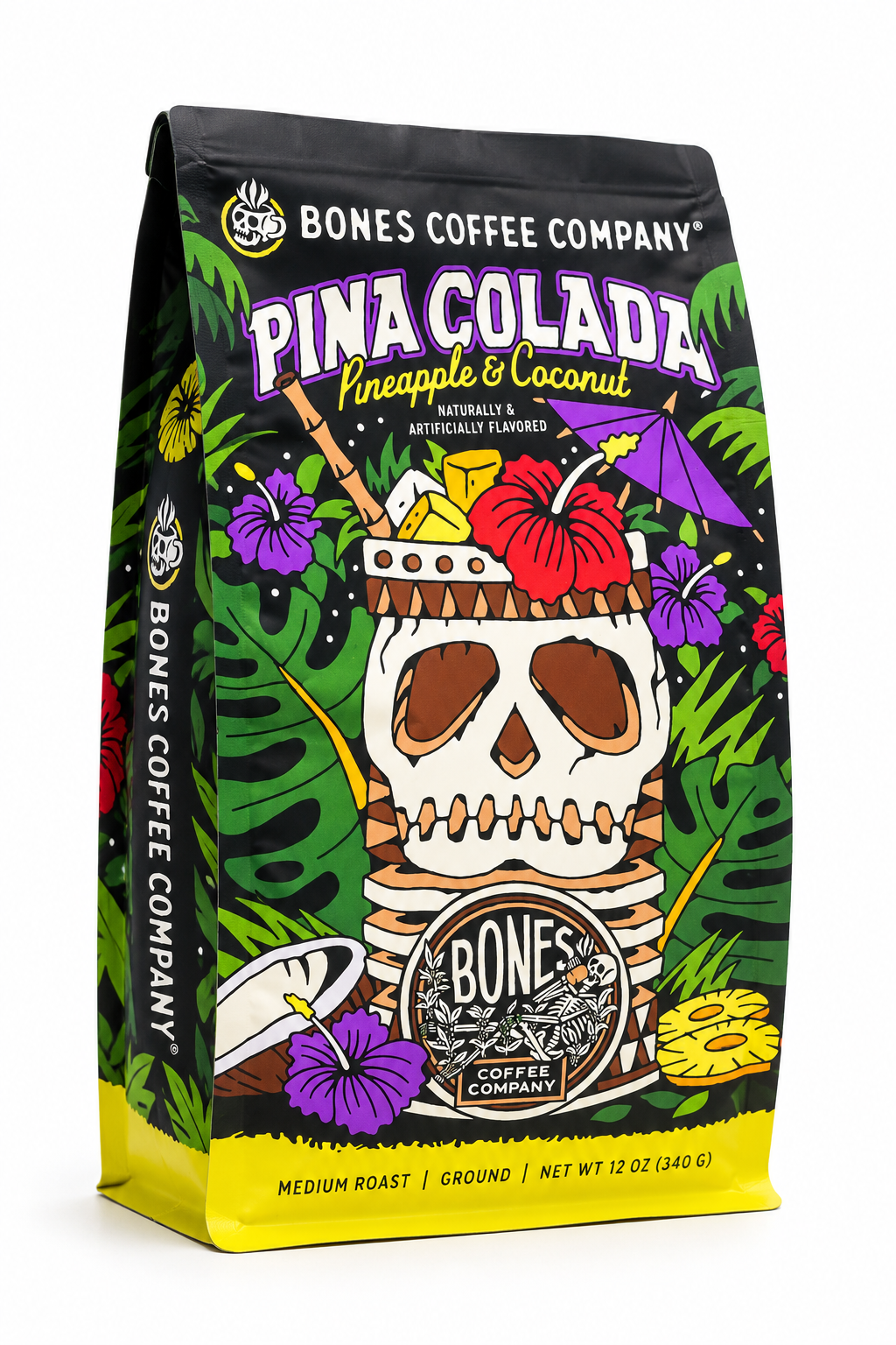 Front Bones Coffee Piña Colada Ground Coffee 12 oz