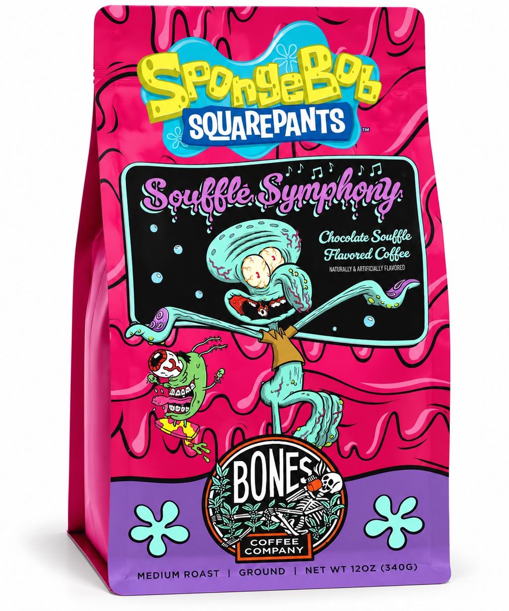 Front SpongeBob Squaffle Symphony Chocolate Soufflé Coffee 12 oz