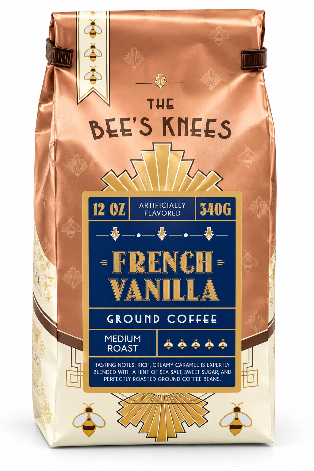 Front The Bee’s Knees French Vanilla Ground Coffee