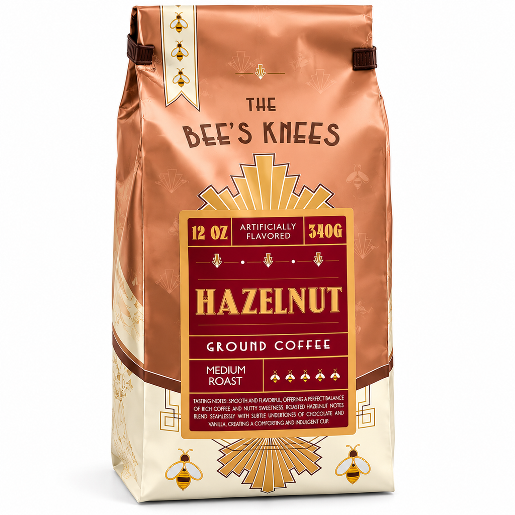 Front The Bee’s Knees Hazelnut Ground Coffee