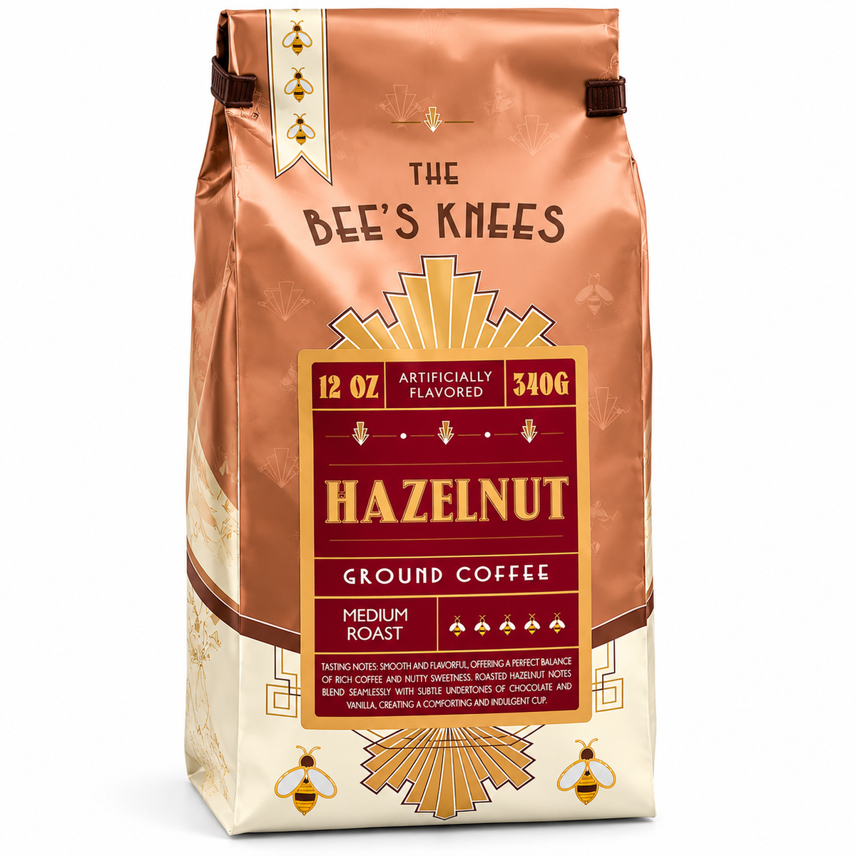 Front The Bee’s Knees Hazelnut Ground Coffee