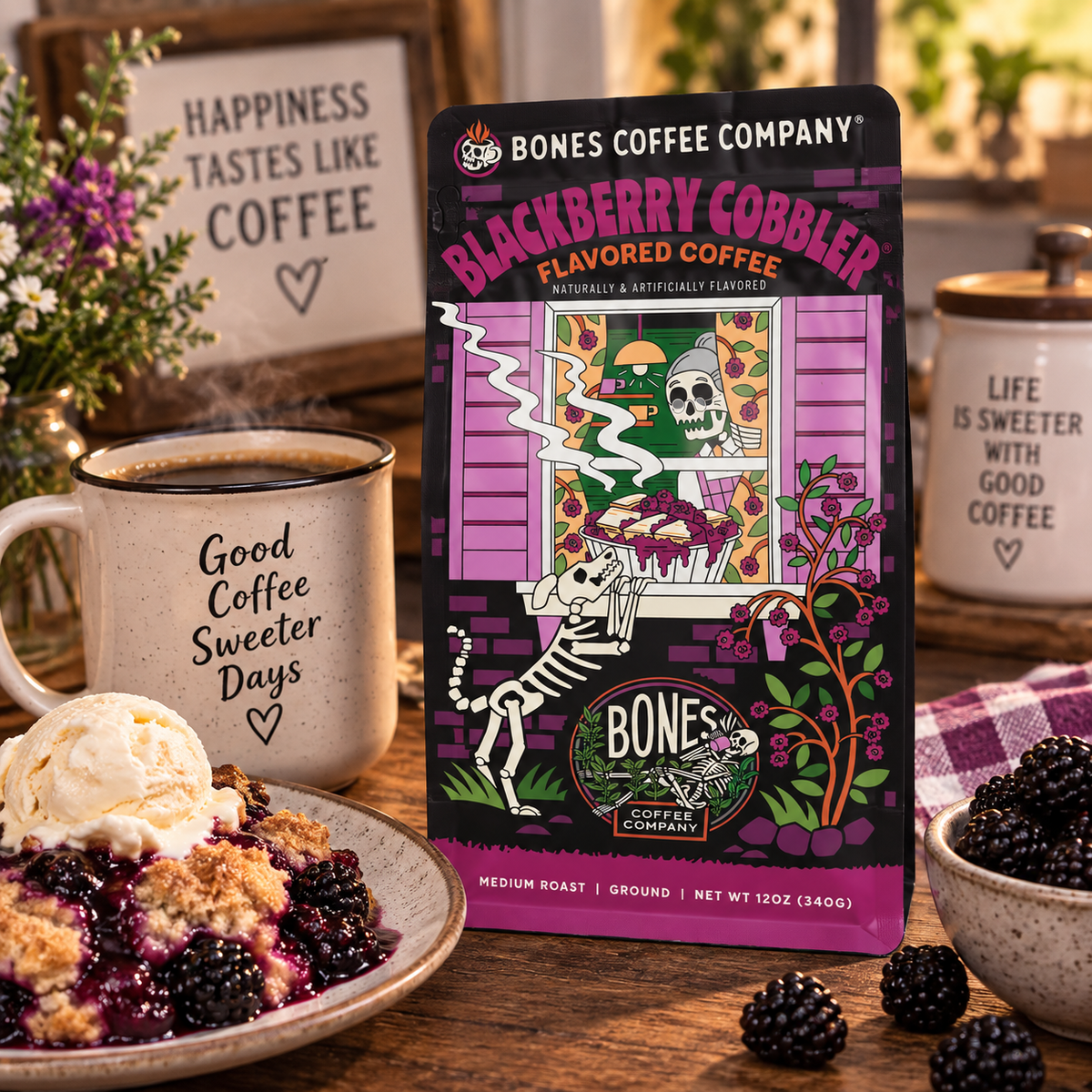 Lifestyle Blackberry Cobbler Flavored Ground Coffee – 12 oz
