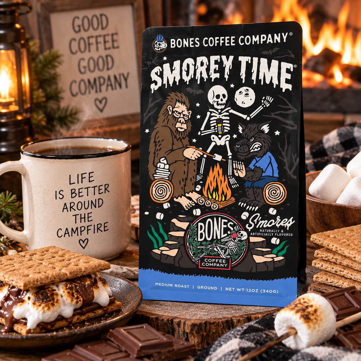 Lifestyle S’morey Time S’mores Flavored Ground Coffee – 12