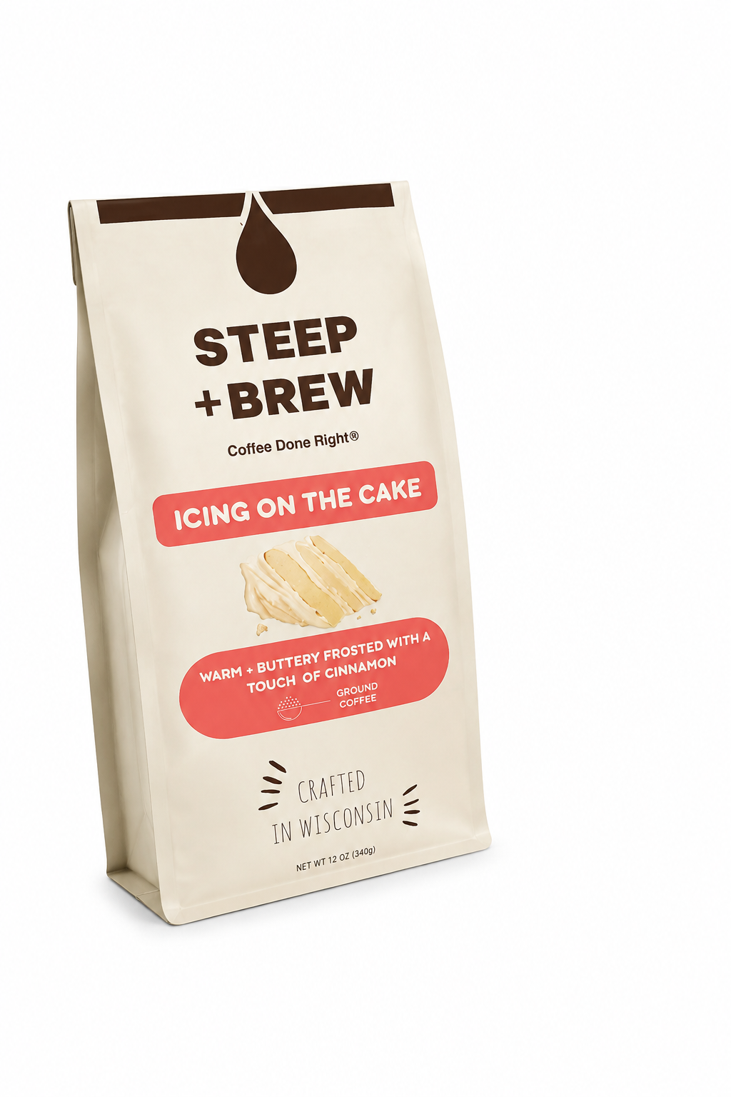 Steep + Brew Icing on the Cake Flavored Ground Coffee