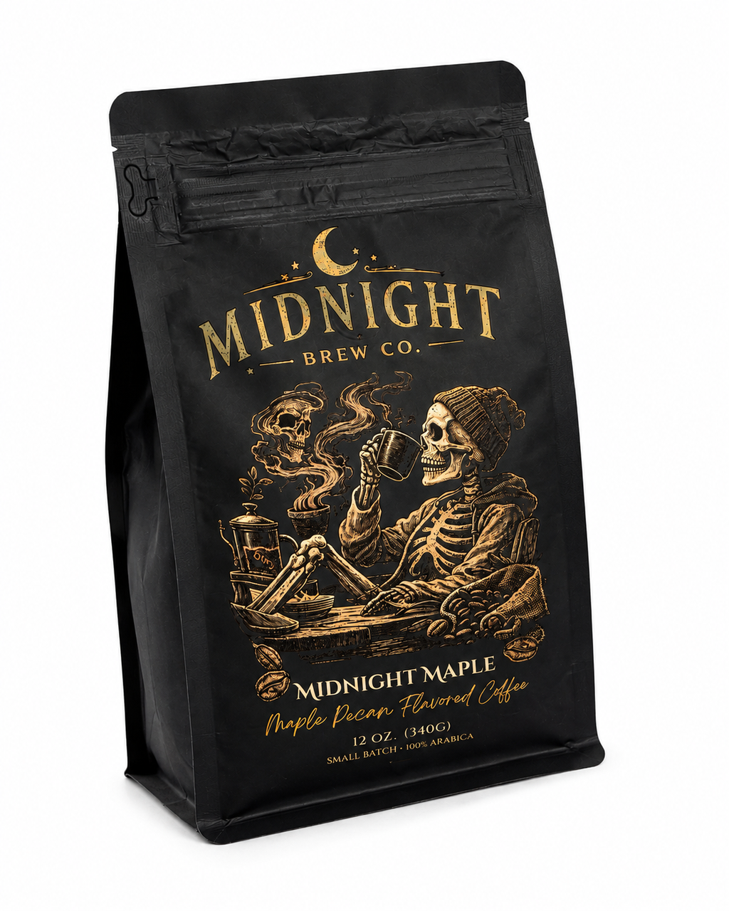 Midnight Brew Co. Midnight Maple Pecan Flavored Coffee – 12 oz