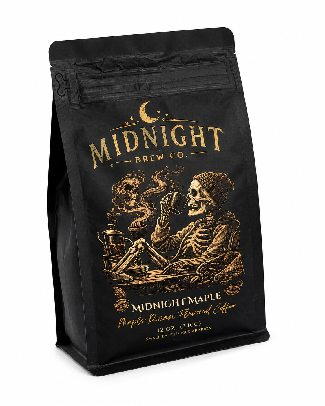 Midnight Brew Co. Midnight Maple Pecan Flavored Coffee – 12 oz